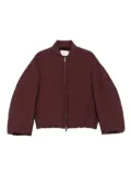 Christian Wijnants front-zip balloon-sleeve coat - Red