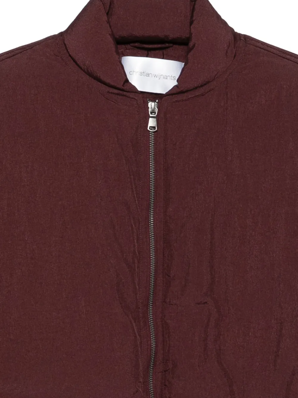 Christian Wijnants Jas met ballonmouwen en rits Rood