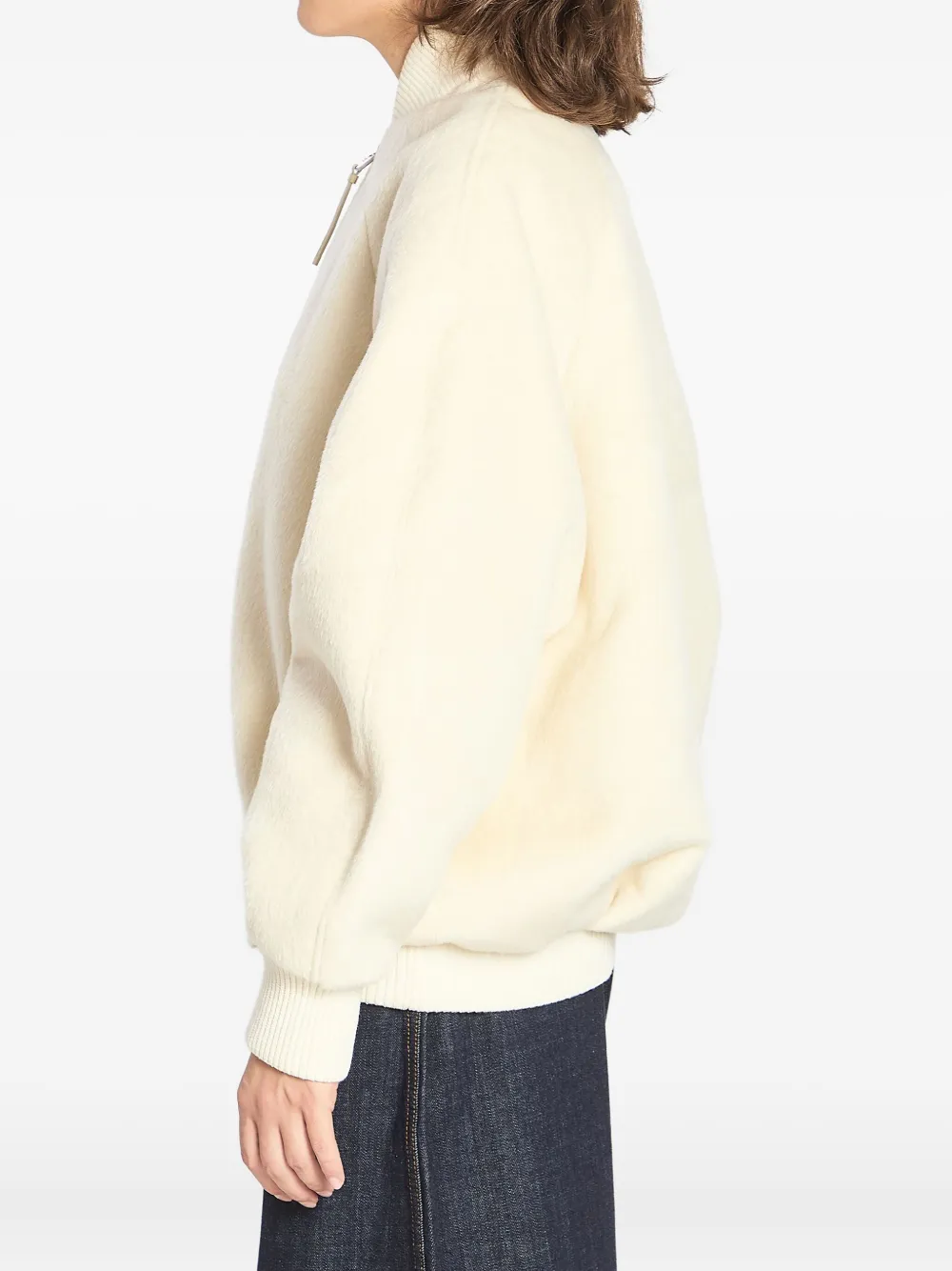 Jacquemus Pilu Oversized Alpaca Wool Jacket In Brown