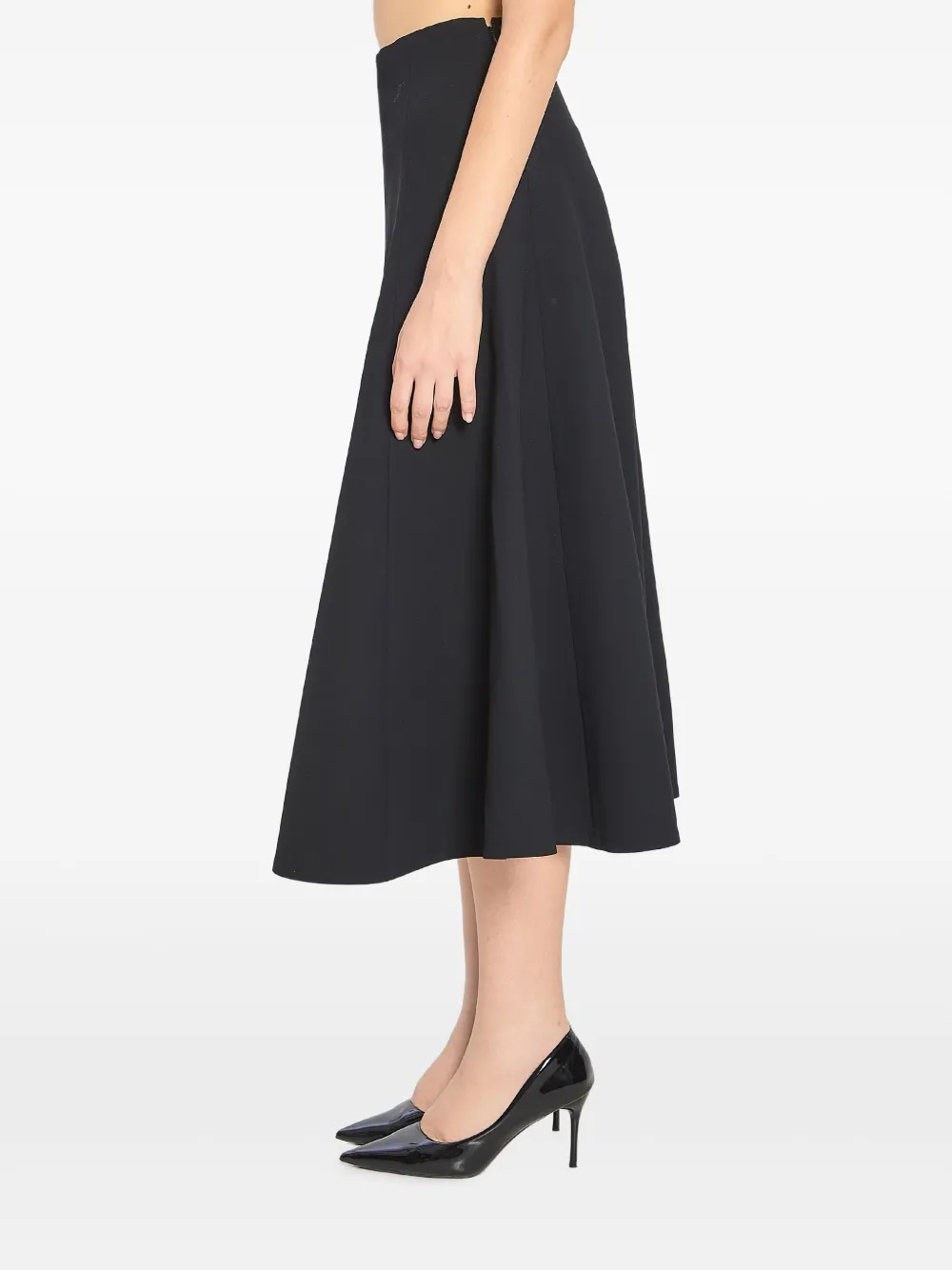 Jacquemus Flared midi-rok - Zwart