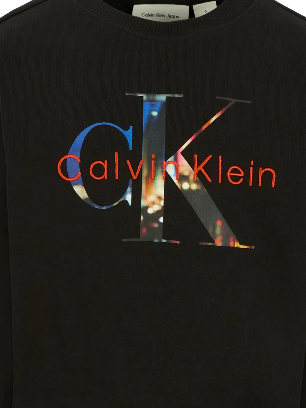 Calvin Klein Kids Sweater met logoprint Zwart
