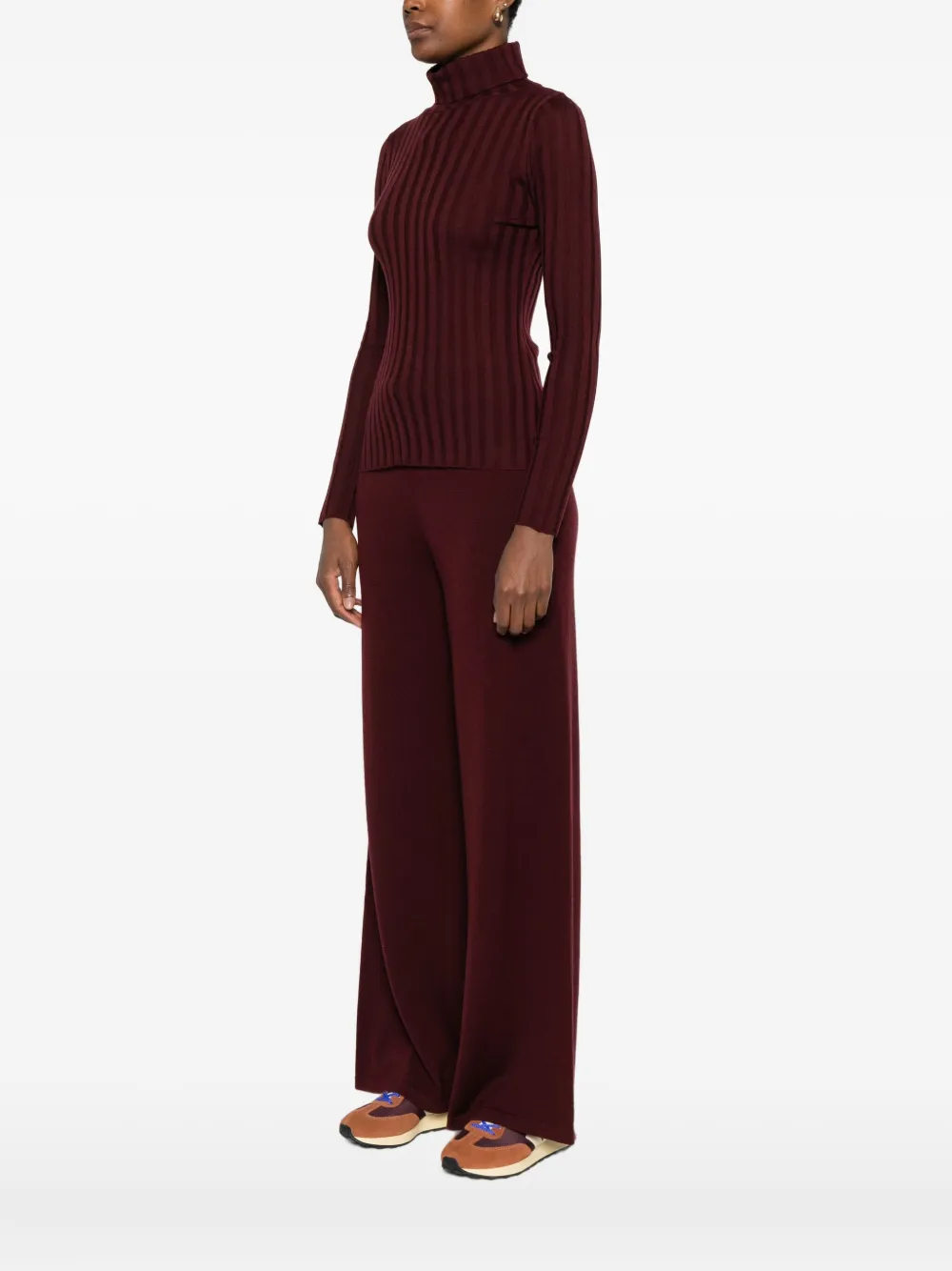 Hugenberg Ribbed Turtleneck Sweater In Red