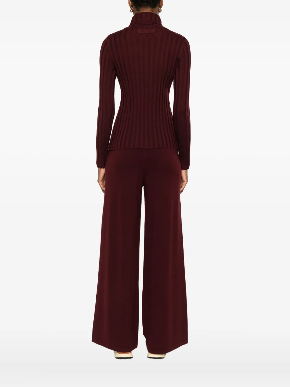 Hugenberg Ribbed Turtleneck Sweater In Red