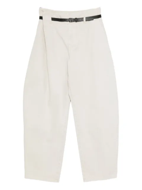 YCH belted pleated trousers