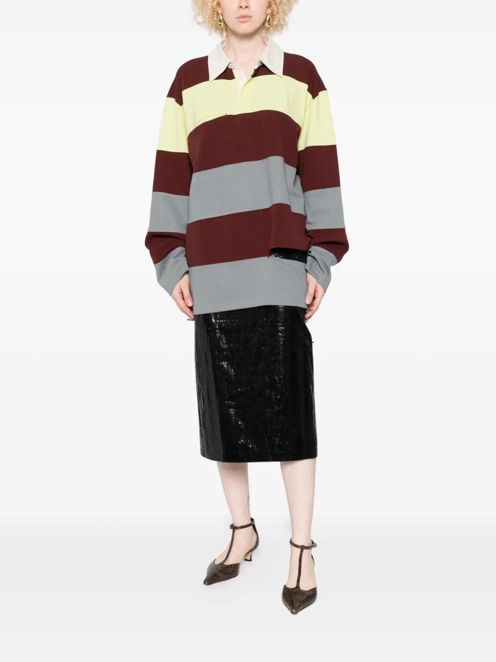 YCH Gestreepte polotop - Rood