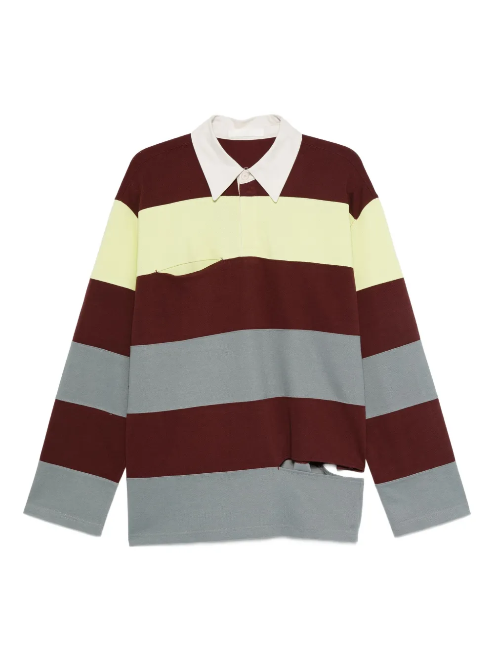 YCH striped polo top | Red | Image 1