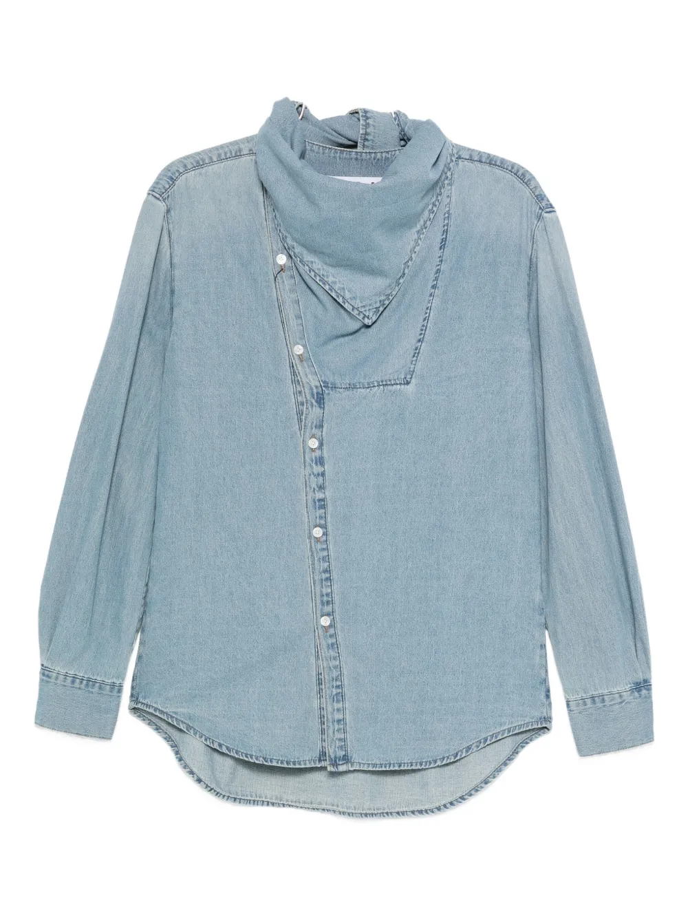 Ych Button-down Denim Shirt In Blue