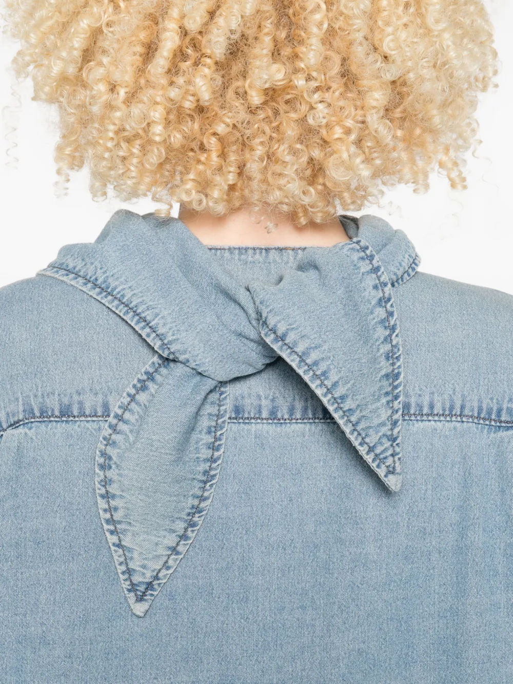 Ych Button-down Denim Shirt In Blue