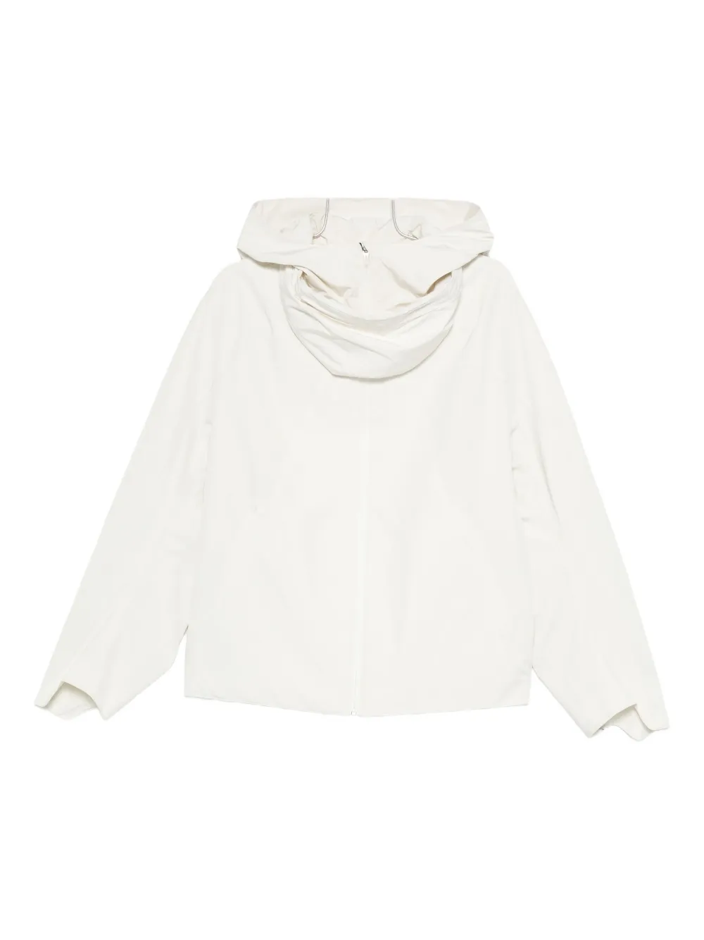 Ych Hooded Zip-front Jacket In White