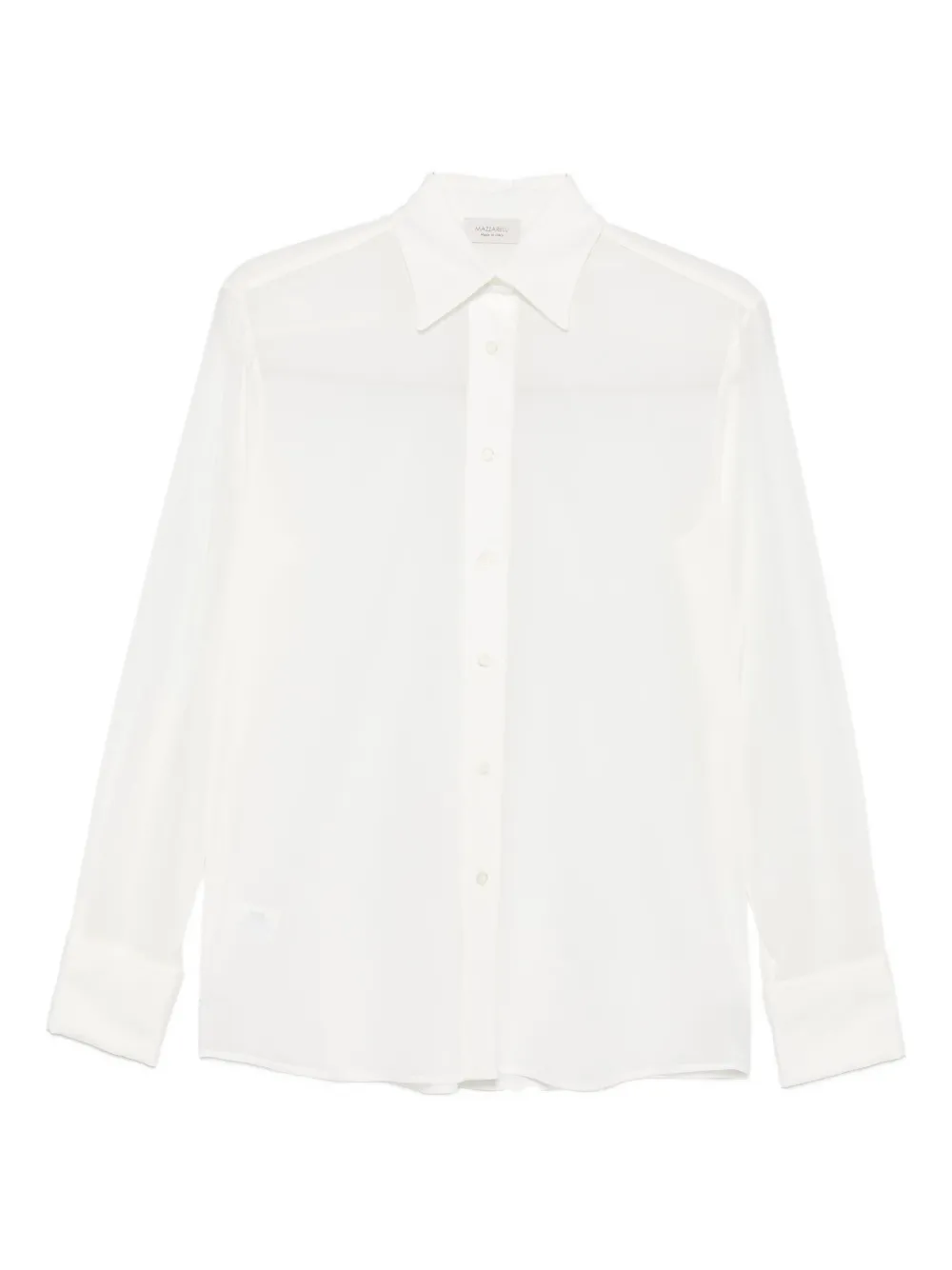 Mazzarelli Button-down Long-sleeved Shirt In White