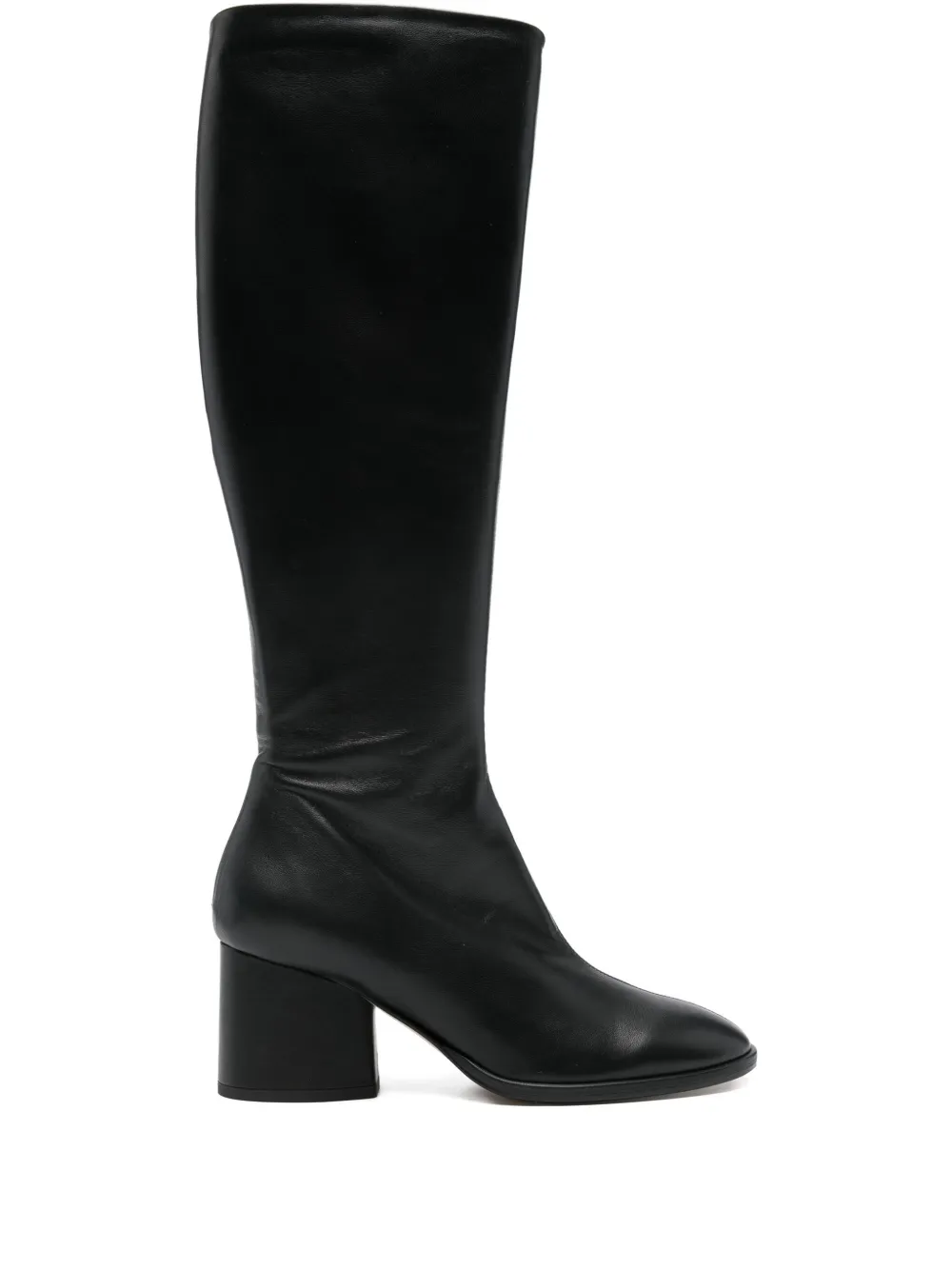 Aeyde Ariana Nappa-leather Block-heel Boots In Black
