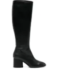 Aeyde Ariana nappa-leather block-heel boots - Black