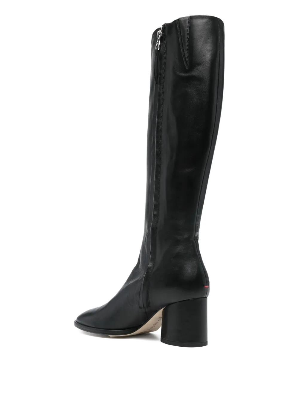 Aeyde Ariana Nappa-leather Block-heel Boots In Black