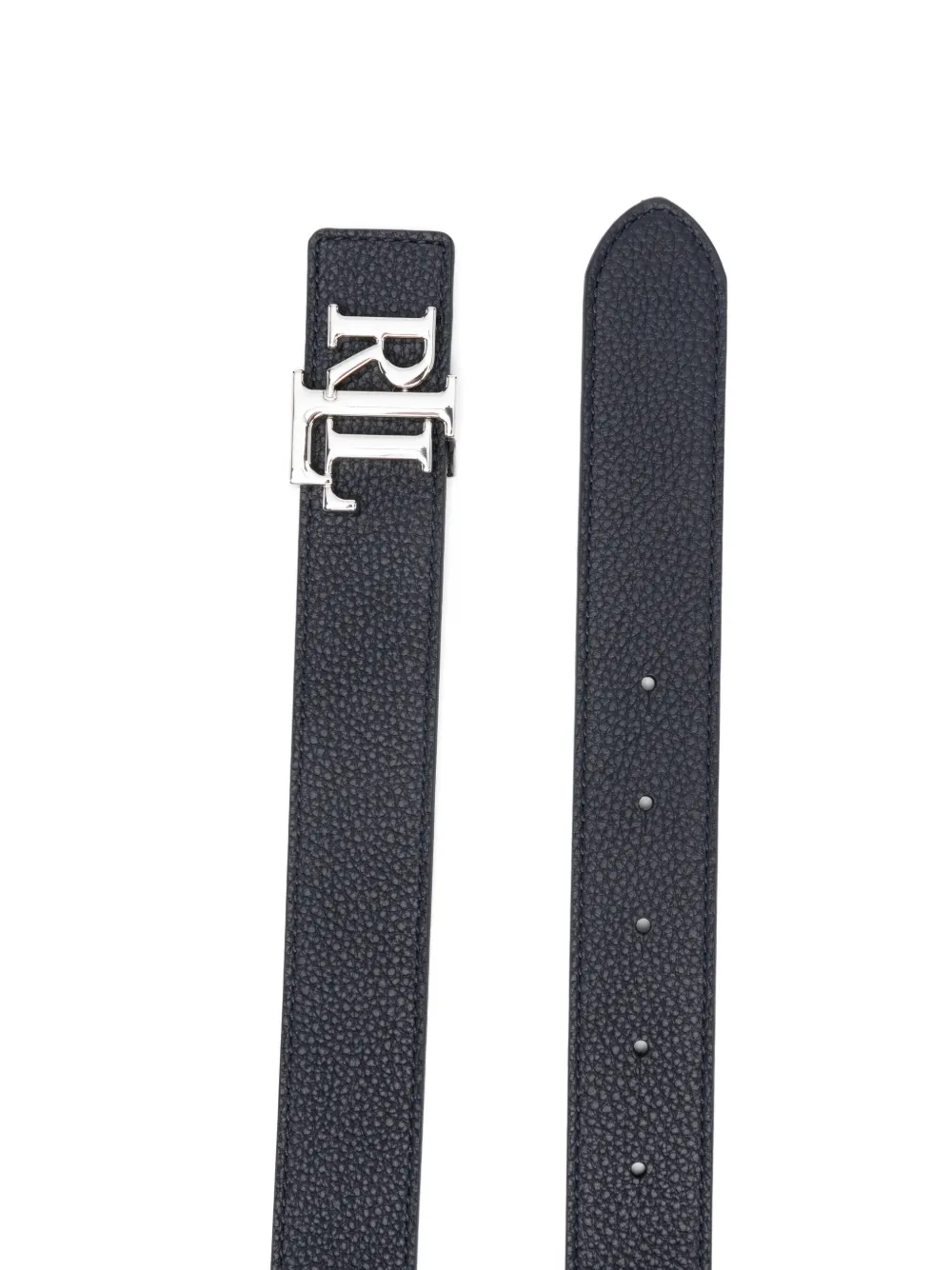 Polo Ralph Lauren logo-plaque leather belt - Blauw