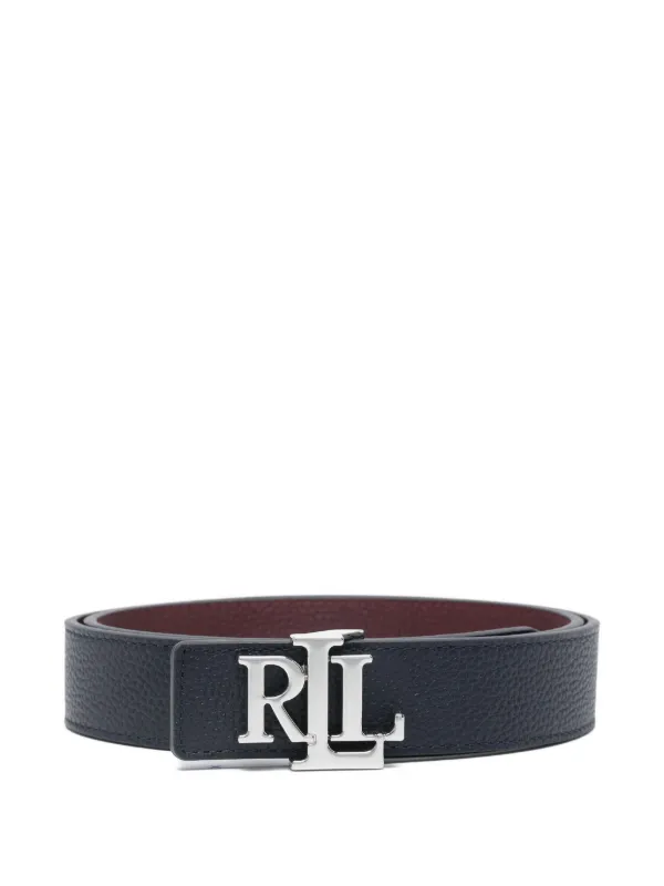 Polo Ralph Lauren logo-plaque Leather Belt Blue FARFETCH IL