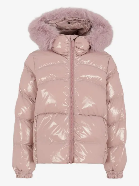 Colmar Kids quilted fur-trimmed jacket