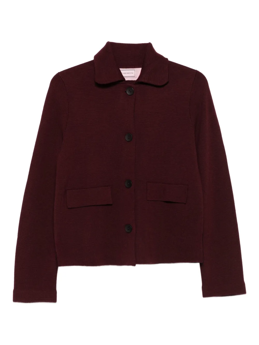 Hugenberg Buttoned Patch-pocket Cardigan In Brown