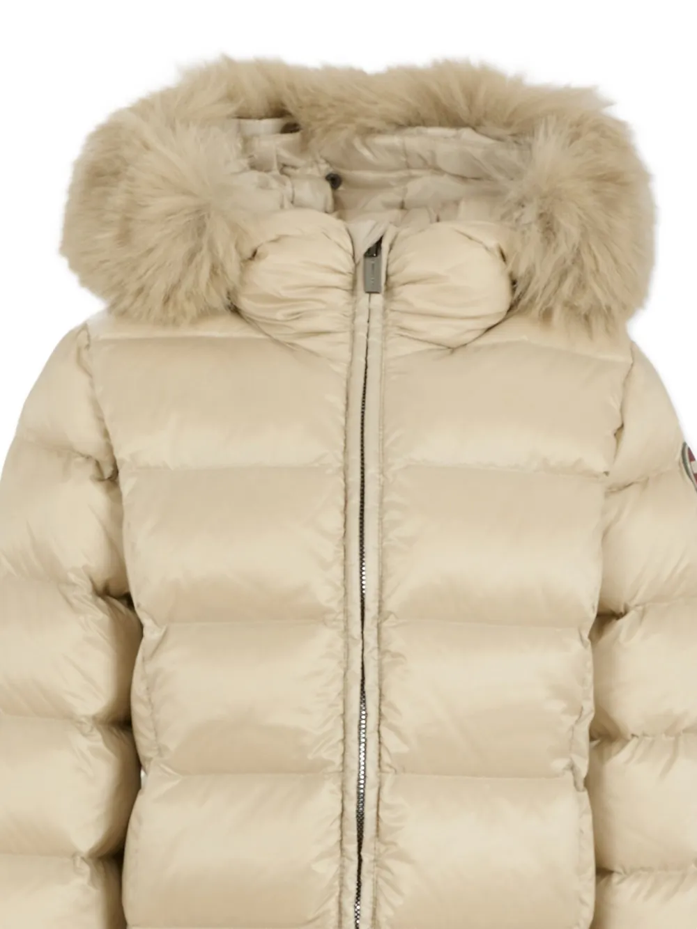Colmar Quilted Fur-trimmed Jacket In Neutral