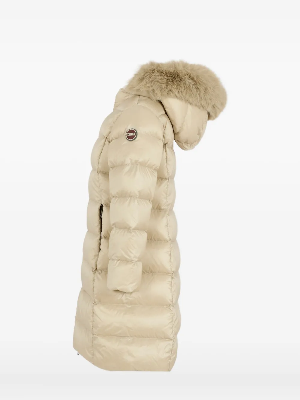 Colmar Quilted Fur-trimmed Jacket In Neutral