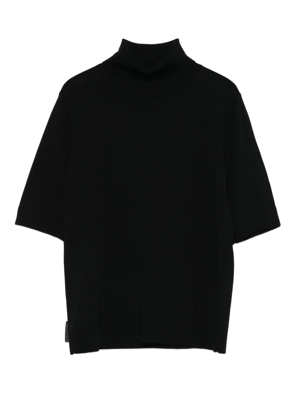Hugenberg high-neck short-sleeve T-shirt | Black | Image 1