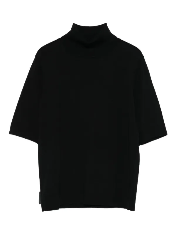 Hugenberg high-neck short-sleeve T-shirt Black FARFETCH NZ