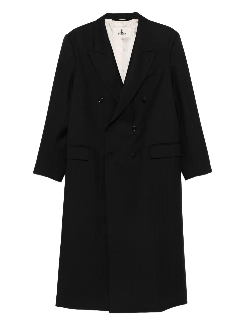 Barena double-breasted pinstripe coat | Black | Image 1