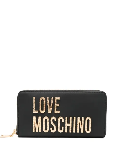 Love Moschino logo-plaque zip-around wallet