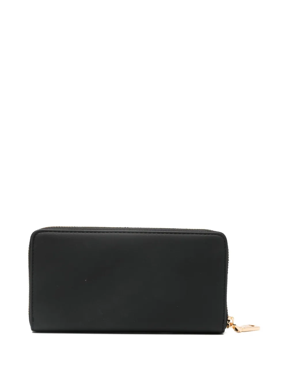 Love Moschino logo-plaque zip-around wallet - Zwart