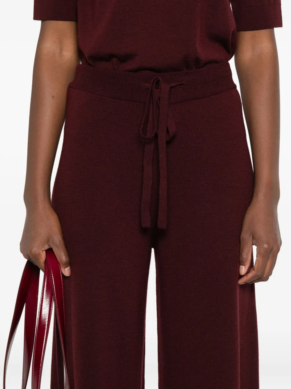 Hugenberg Drawstring Trousers In Burgundy