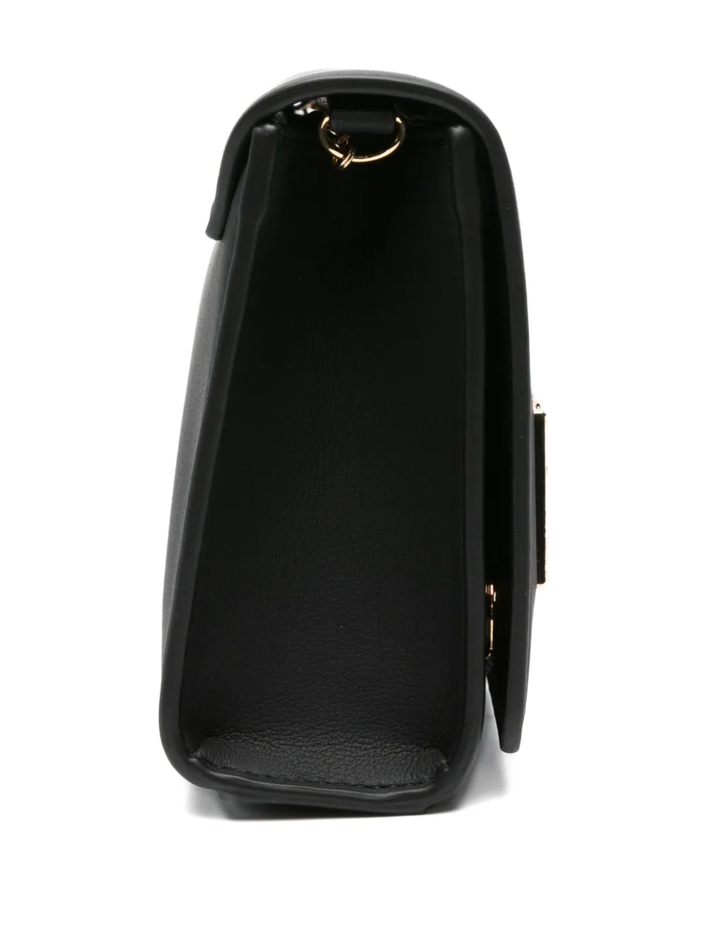 Love Moschino Clutch met logoplakkaat en kettingband Zwart