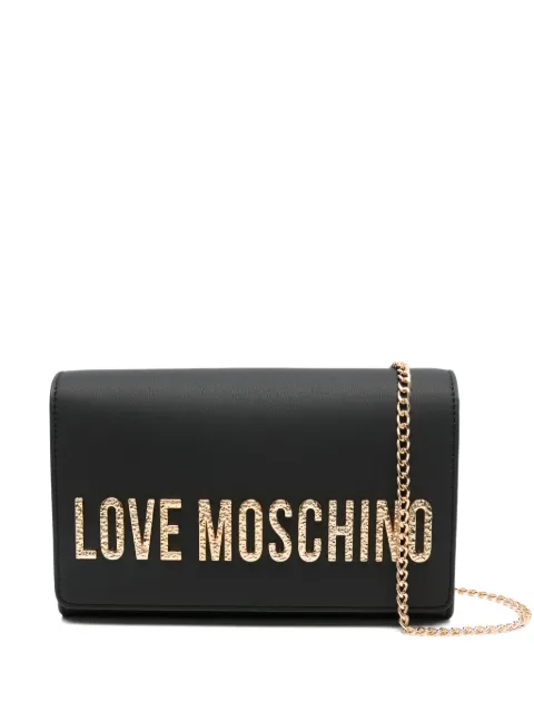 Love Moschino Clutch mit Logo-Schild