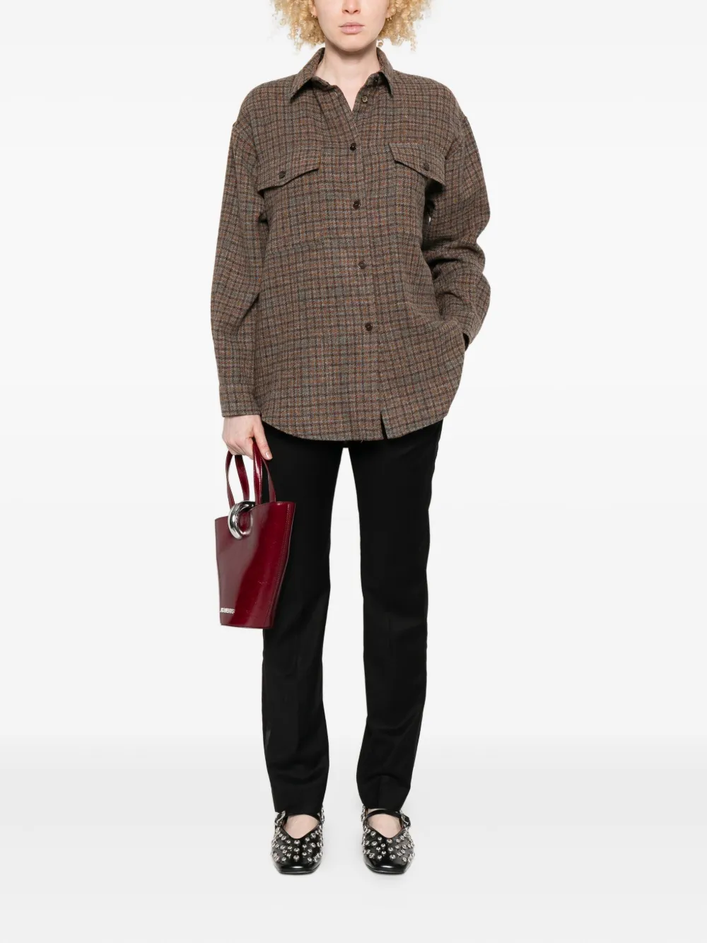 Barena checked shirt - Bruin