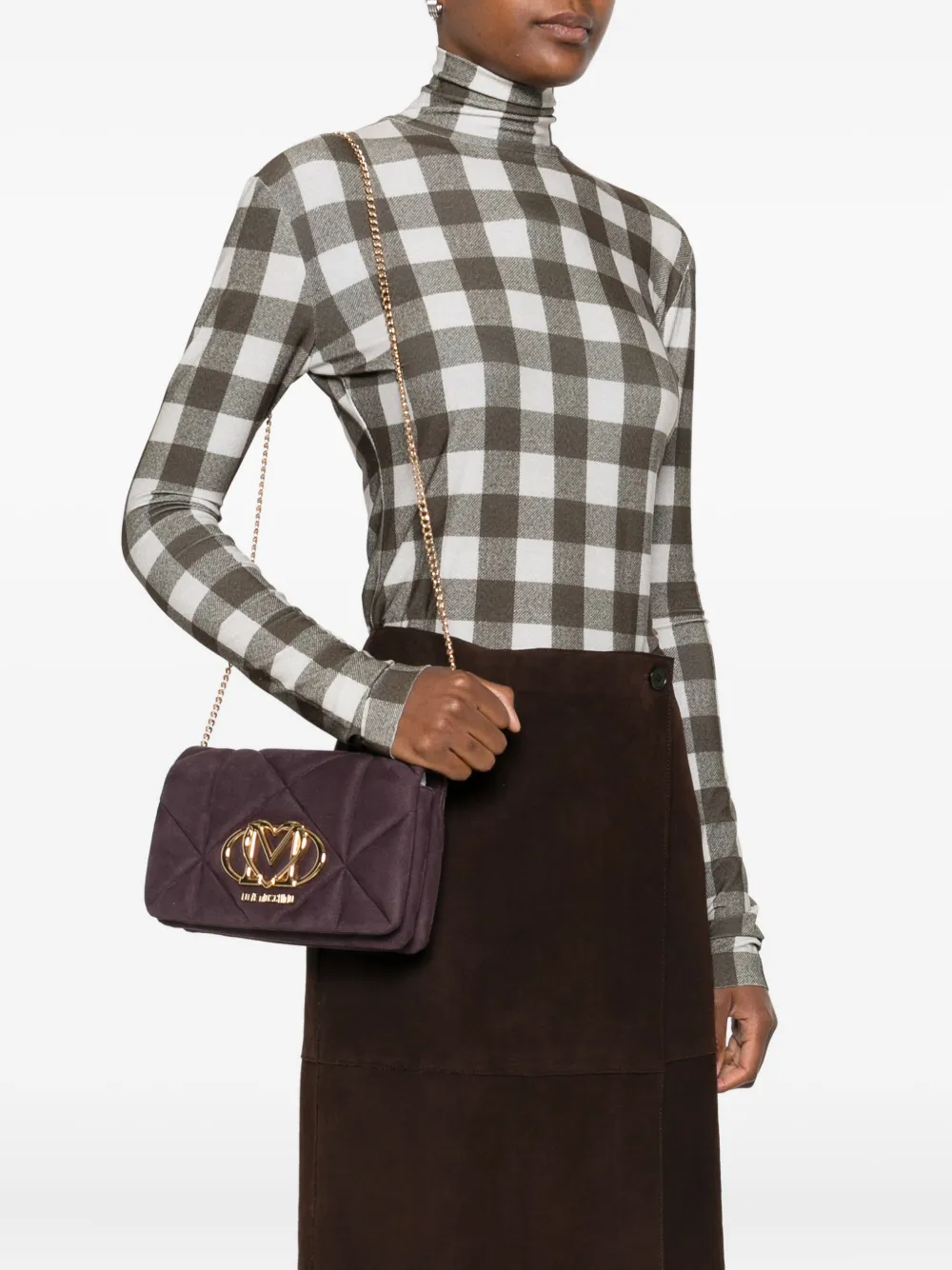 Love Moschino quilted logo-plaque shoulder bag | Image 2