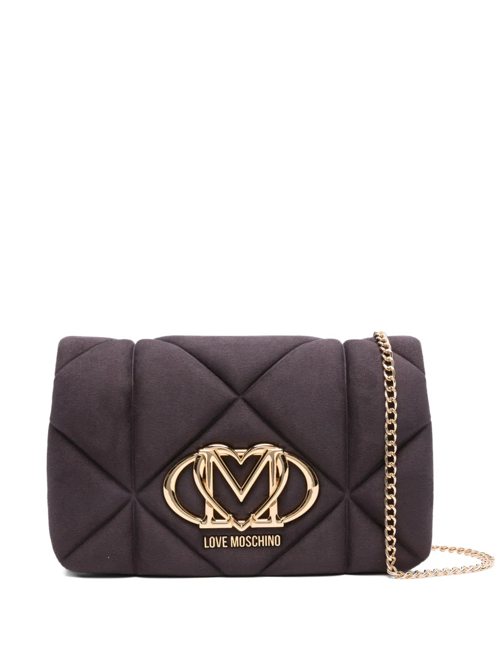 Love Moschino quilted logo-plaque shoulder bag | Purple | Image 1