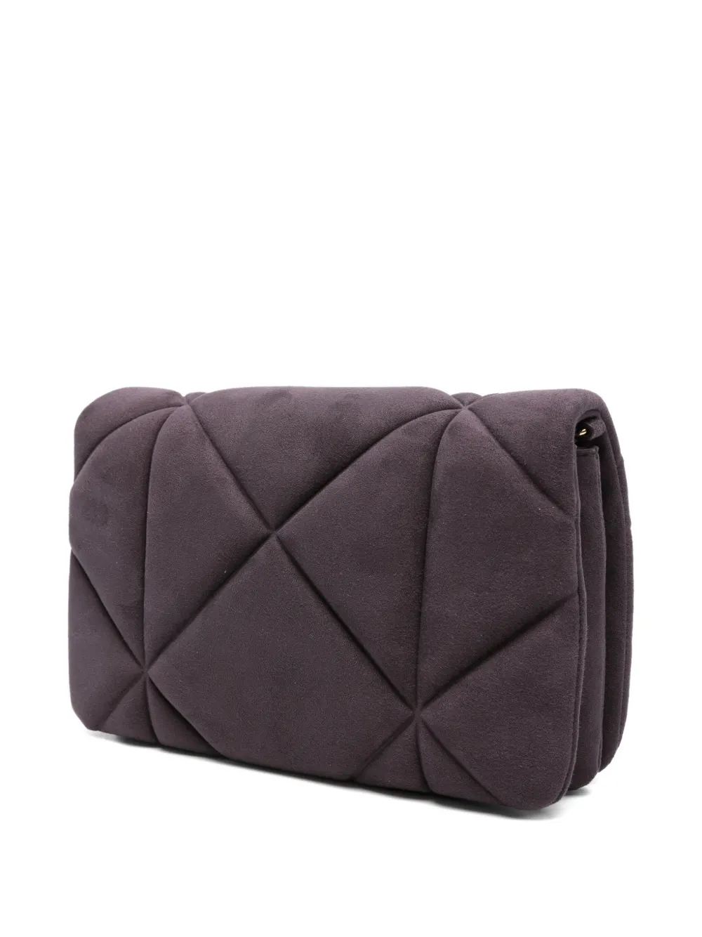 Love Moschino Quilted Logo-plaque Shoulder Bag In Purple