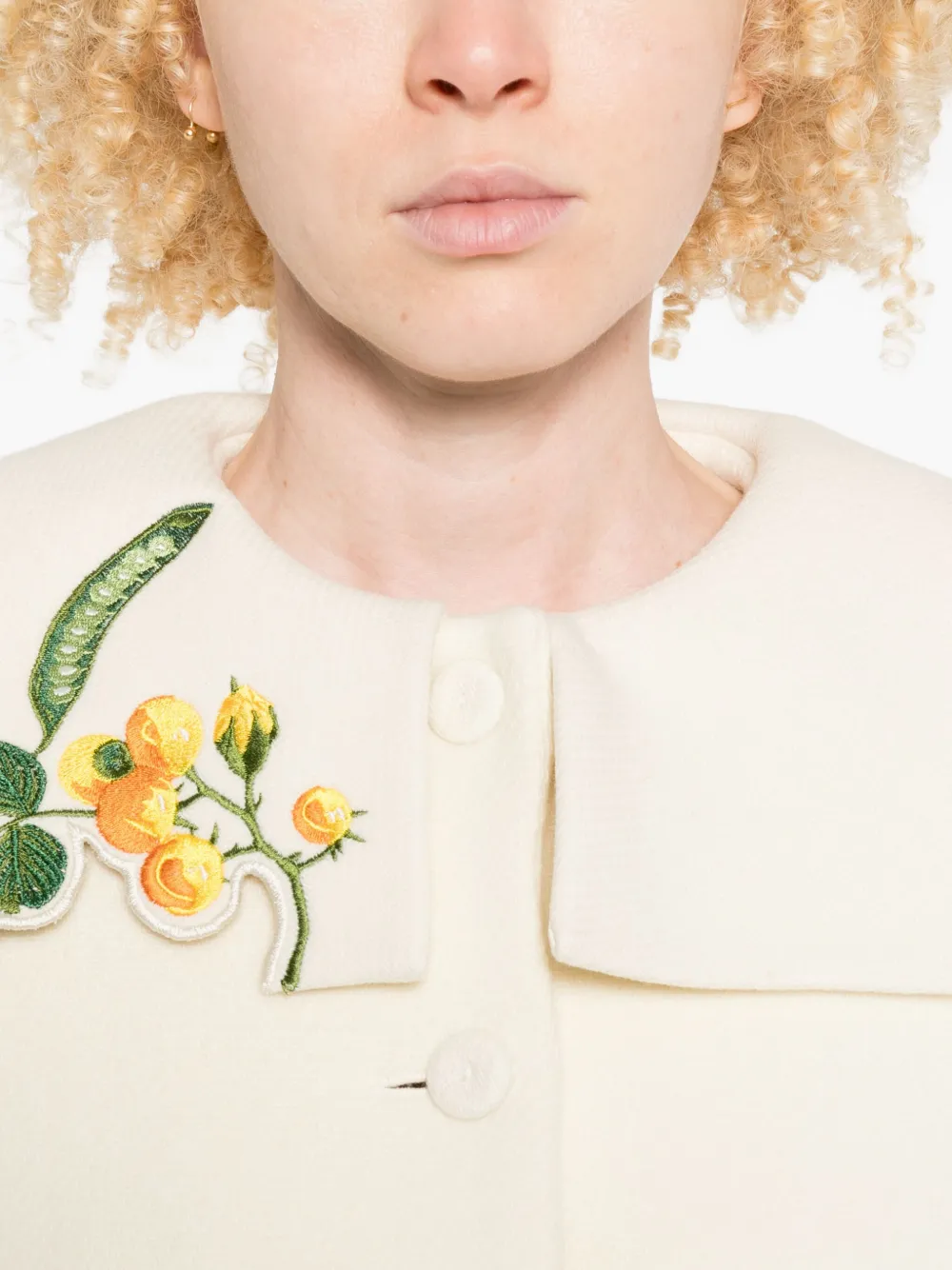 Vivetta Jack met geborduurde bloemen en kraag Wit