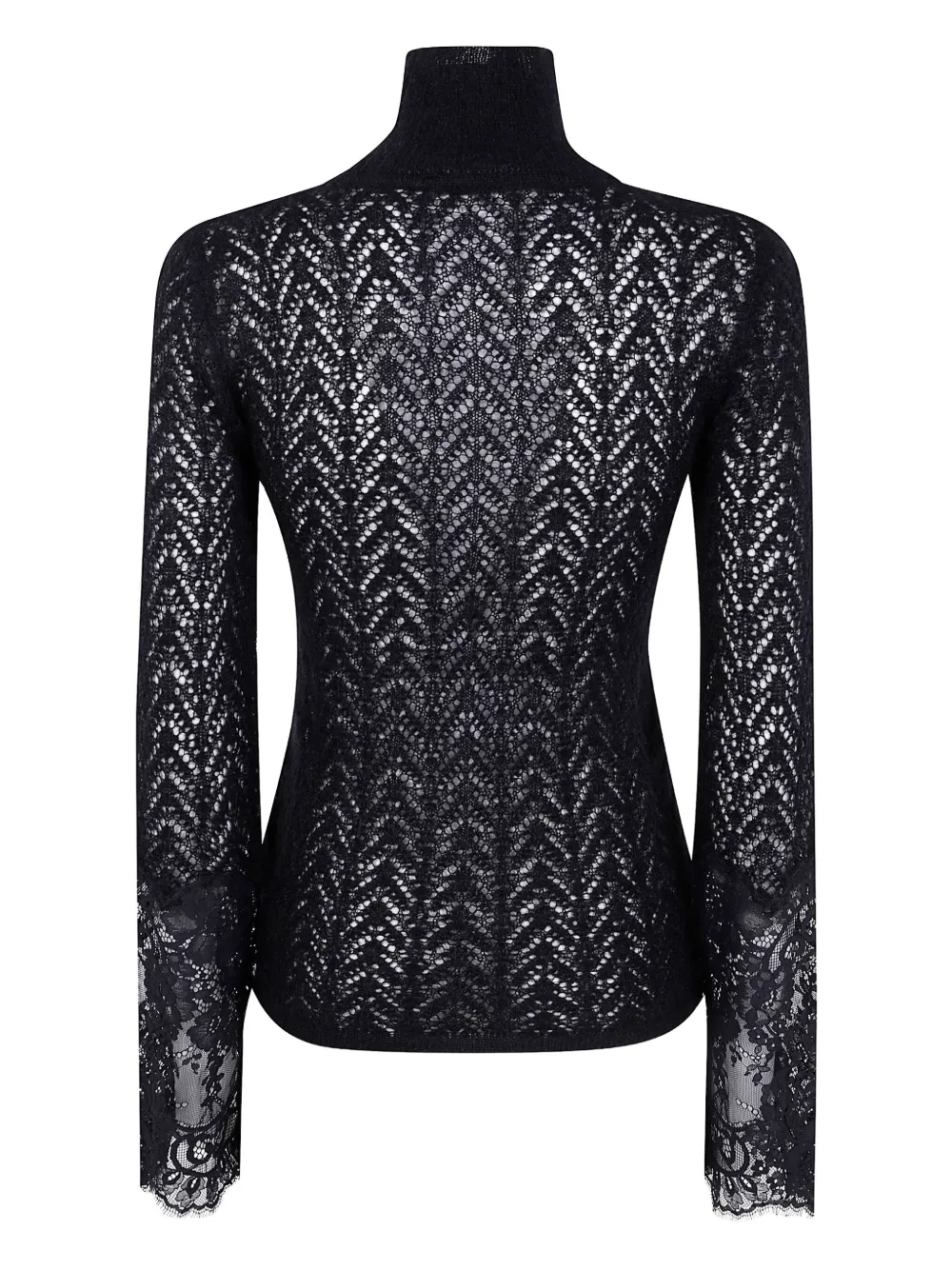 Blumarine lace-insert turtleneck top | Knitted Sweaters | Image 2