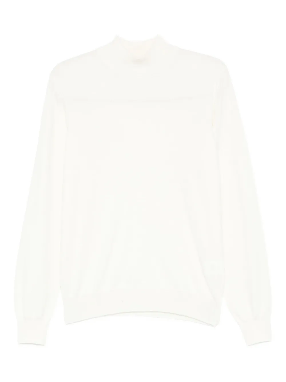 Tagliatore High-neck Long-sleeve Sweater In White