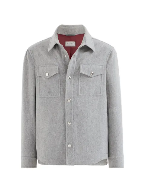 Brunello Cucinelli lightweight water-resistant cashmere shirt-style jacket