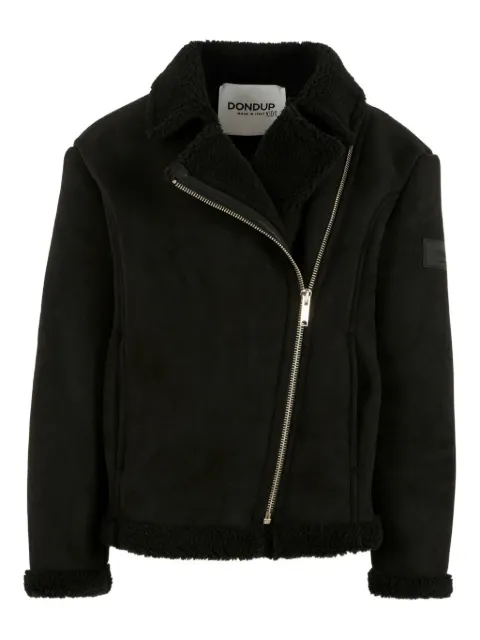 DONDUP KIDS asymmetrical-zip shearling coat