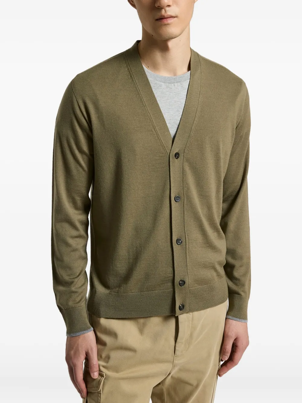 Peserico Vest met V-hals Groen