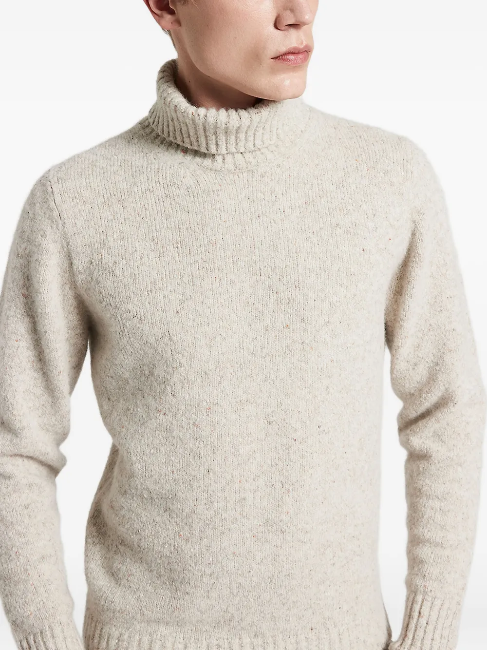 Peserico Roll-neck Sweater In Neutral