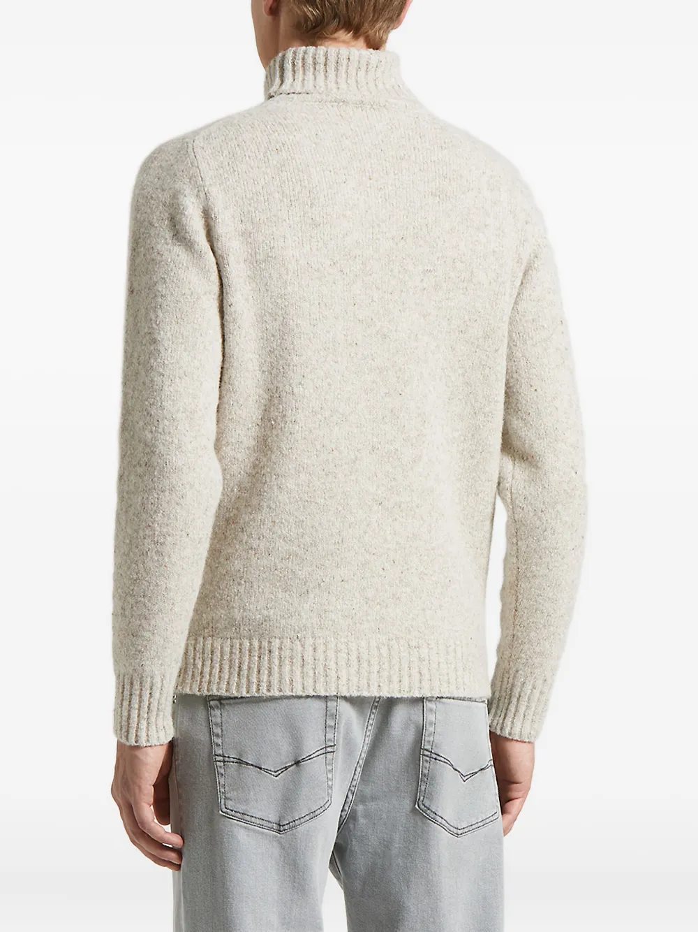 Peserico Roll-neck Sweater In Neutral