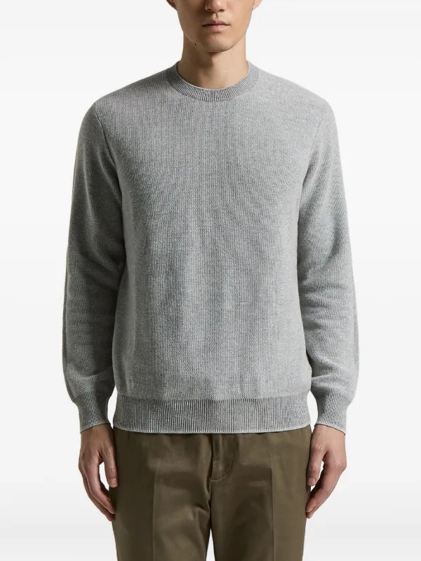 Pericoページ Peserico crew-neck Ribbed Sweater | Grey | FARFETCH CA