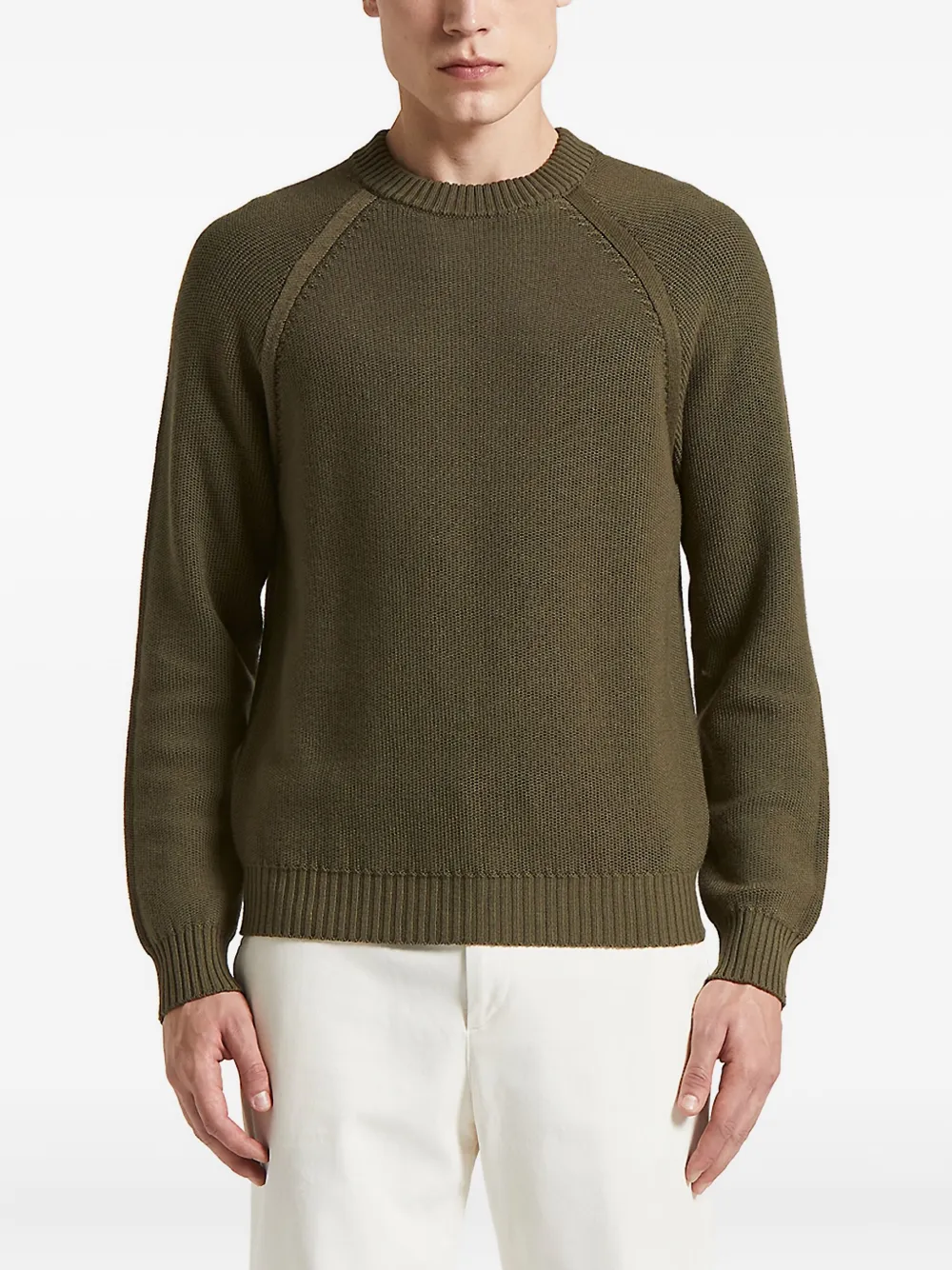 Peserico Raglan-sleeve Knitwear Sweater In Green