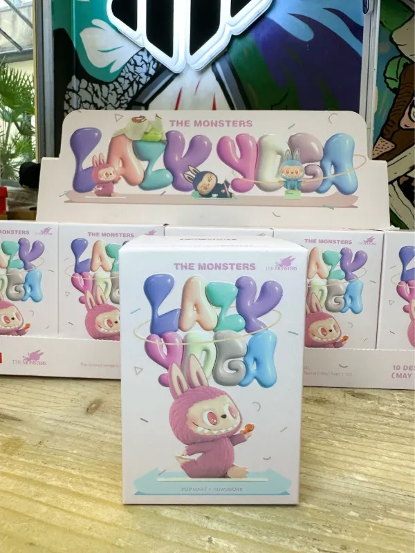 Pop Mart Labubu The Monsters Lazy Yoga Series Plush Doll | Purple