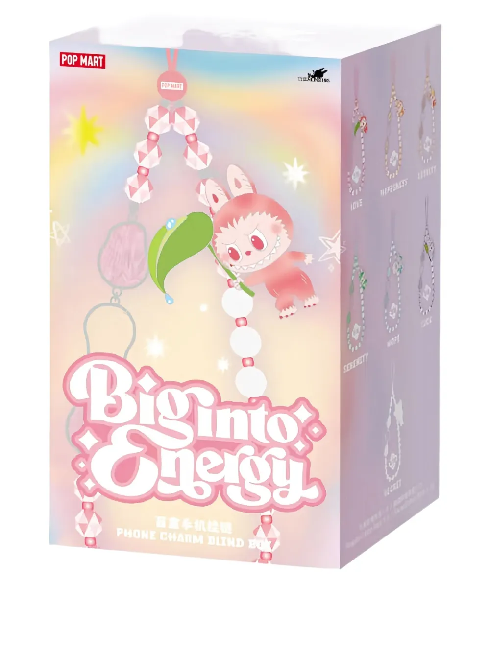 Pop Mart Labubu Monsters Big Into Energy Phone Charm Blind Box (set Of Six) In Multi