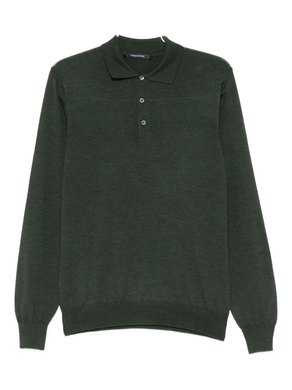 Tagliatore Long-sleeve Polo Shirt In Green