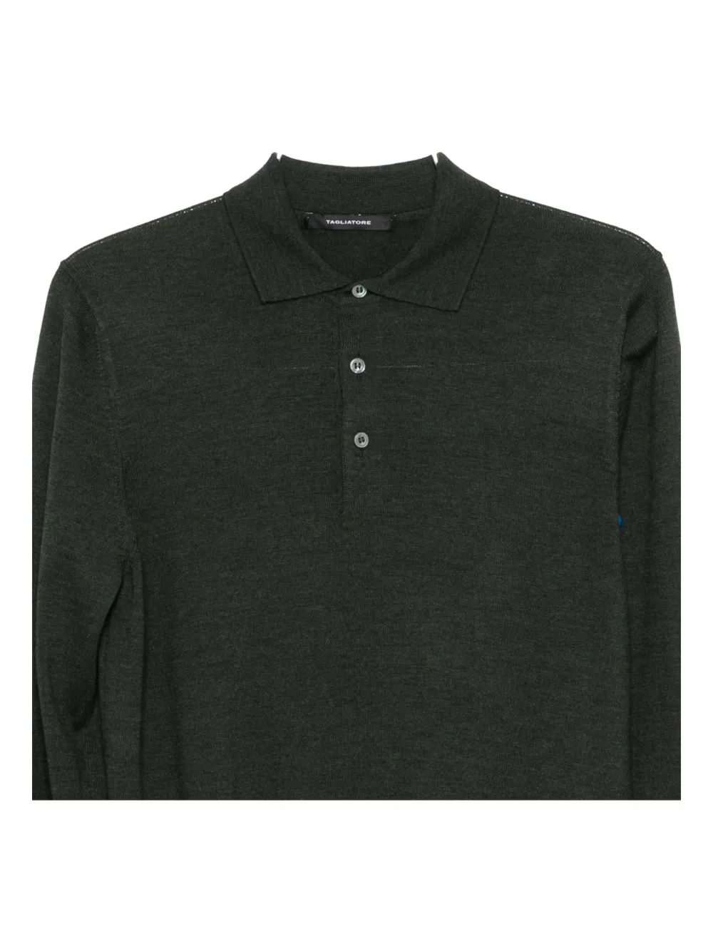 Tagliatore Long-sleeve Polo Shirt In Green