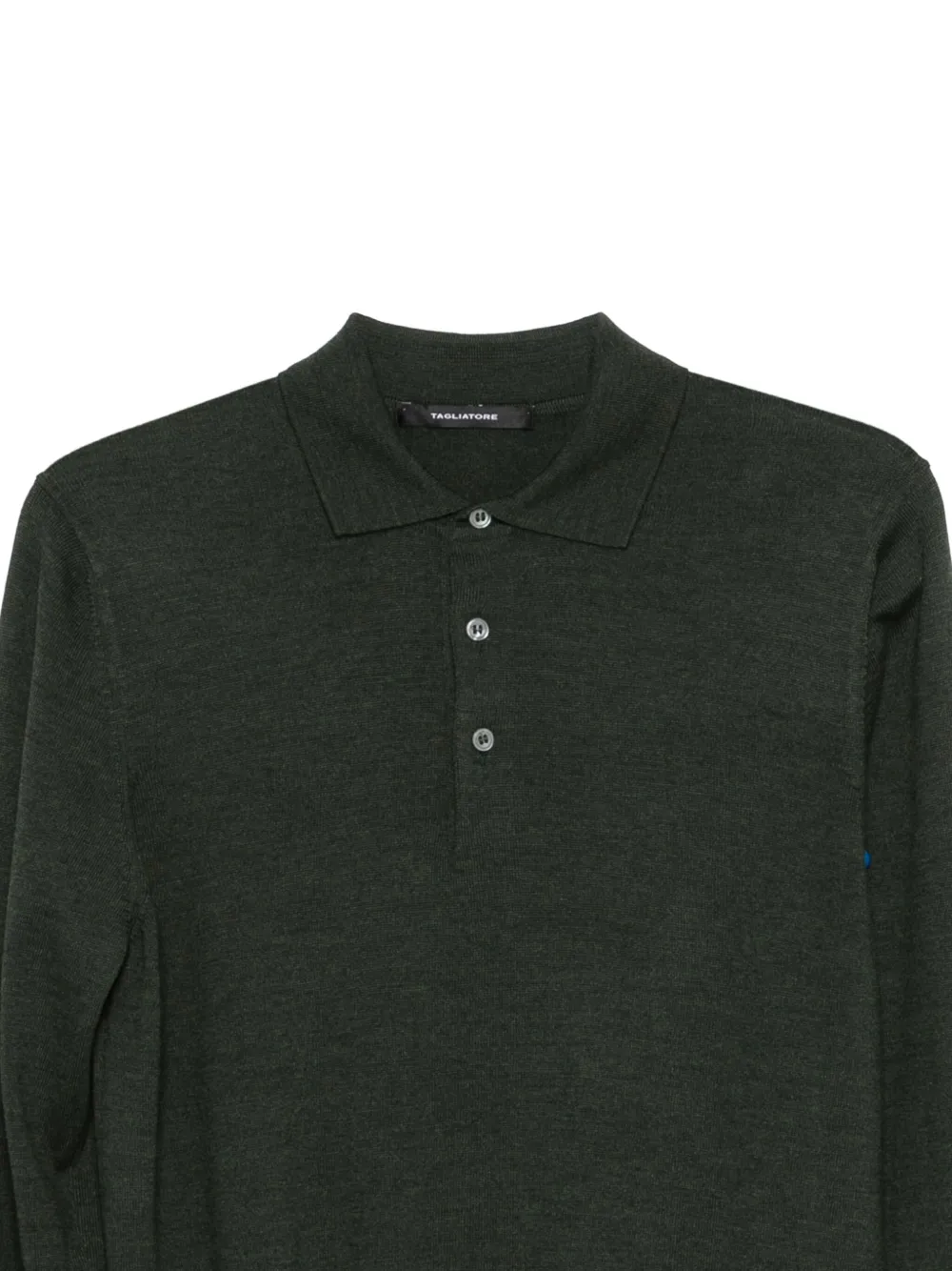 Tagliatore Poloshirt met lange mouwen Groen